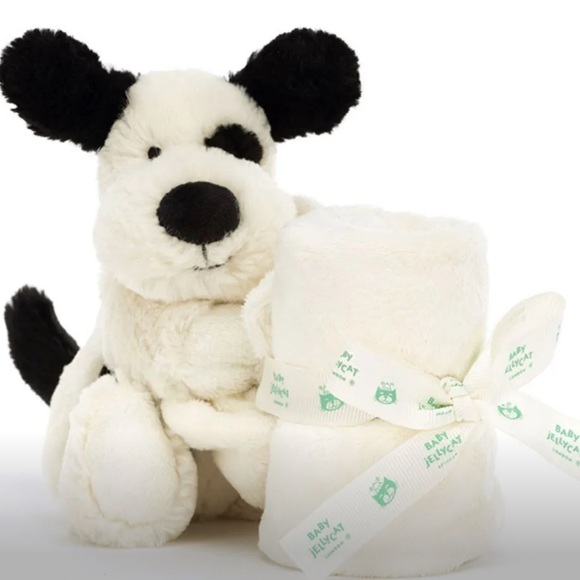 Jellycat Other - JELLYCAT Bashful Black & Cream Puppy Soother